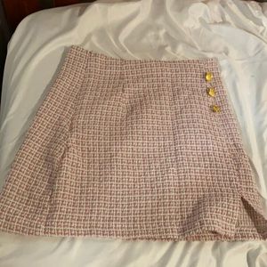 Pink tweed skirt
